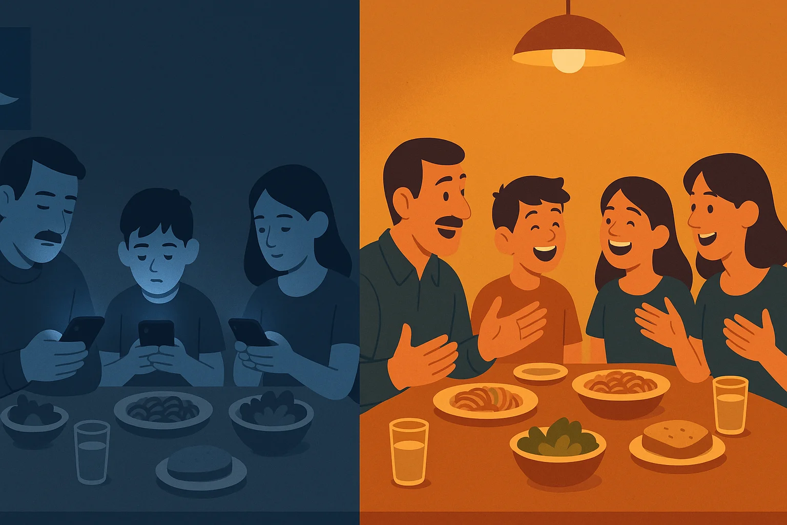 Famiglia prima e dopo il digital detox