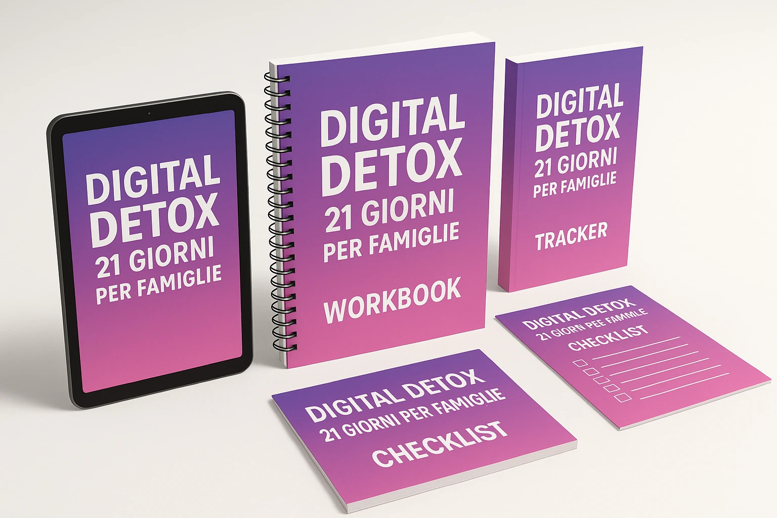 Mockup del bundle Digital Detox 21 Giorni